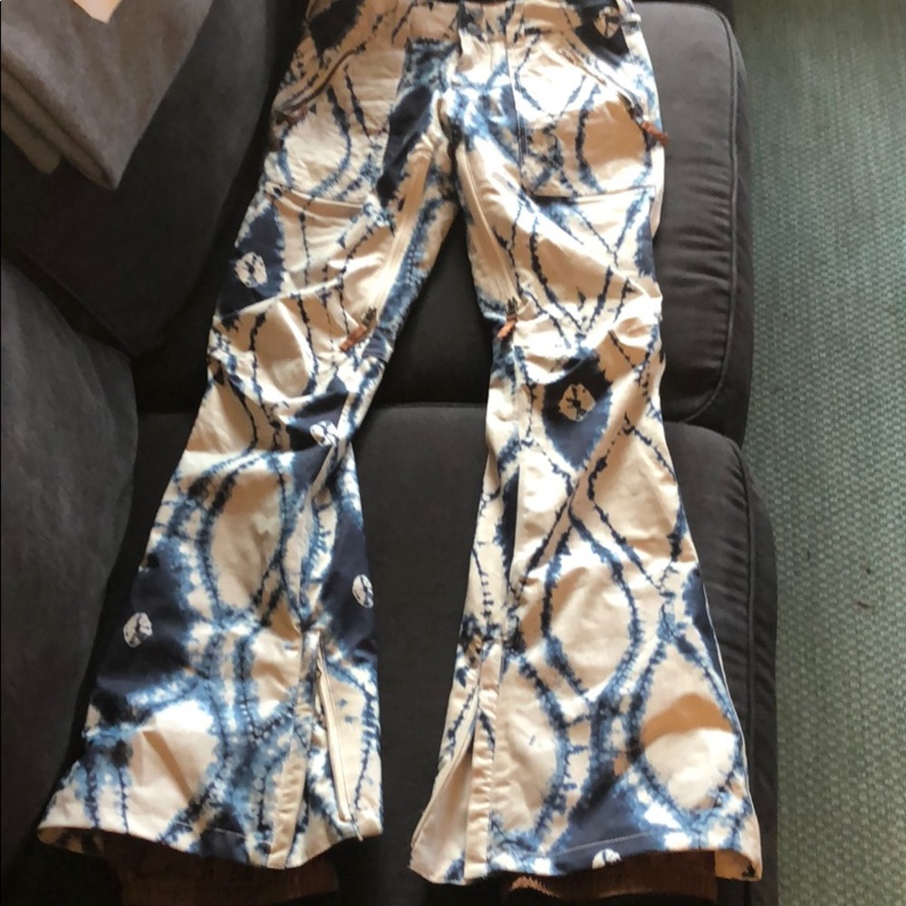 Burton Acid-Wash Snakeskin Pattern Snow Pants